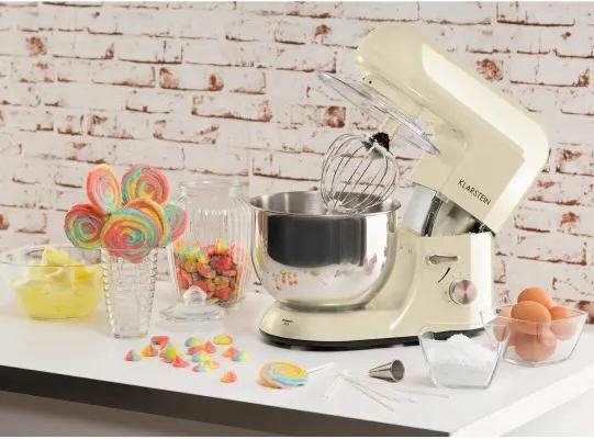 Produktbild Klarstein Bella Morena Küchenmaschine1200 Watt, 5 Liter, Creme (1200 W)