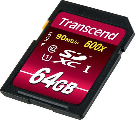Produktbild Transcend SDXC Ultimate 600x (64 GB, SDXC, U1, UHS-I)