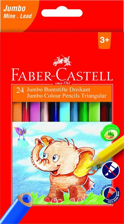 Faber-Castell JUMBO - Farbstifte (Mehrfarbig, 24 x)