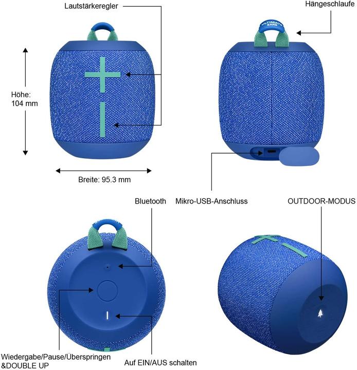 Actual product image UE Wonderboom 2 (13 h, Rechargeable battery operated)