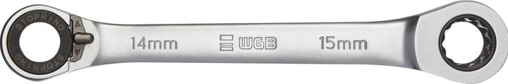 Produktbild WGB Doppel-Ringratschenschlüssel gekröpft Ratschenschlüssel SW 17x19 mm Stahl