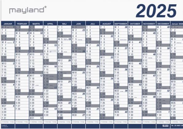 Actual product image Mayland-Burde Kaempekalender 13mdr vinyl PP 2023 100x70cm 2024 0650 00 (100 x 70 cm)