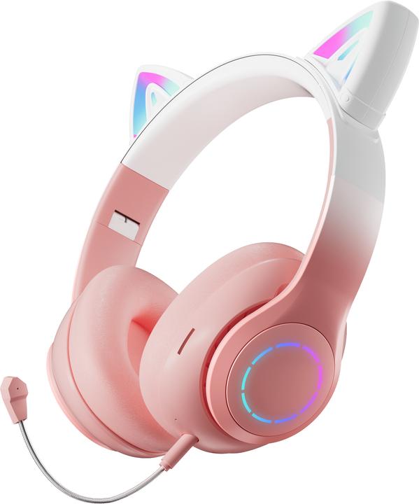 Vestel Meow Headphones with Microphone, Pink (Kabellos)