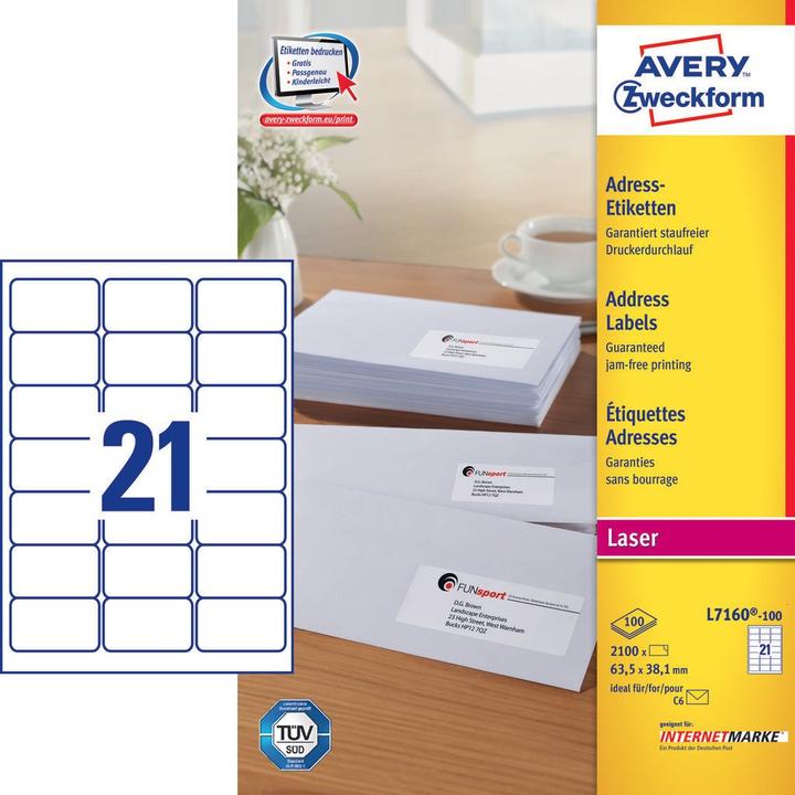 Image du produit Avery Étiquettes d'adresse