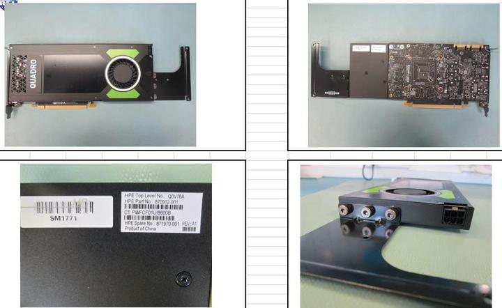 Actual product image HPE SPS-PCA NVIDIA QUADRO P4000