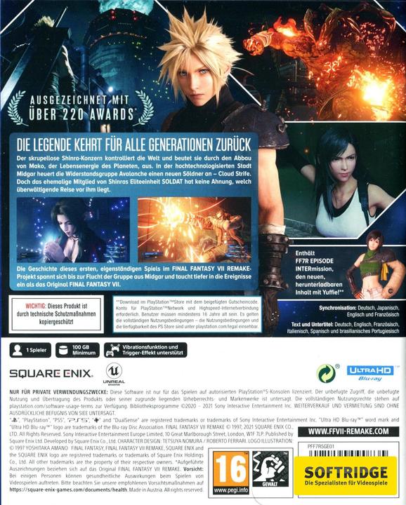 Immagine prodotto Square Enix Final Fantasy 7 Remake Intergrade (PS5, Multilingue)