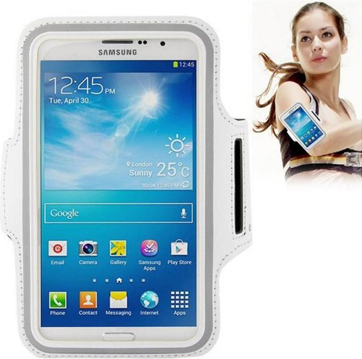 König Design Tasche Armband für Samsung Galaxy Mega 6.3 i9200 weiss