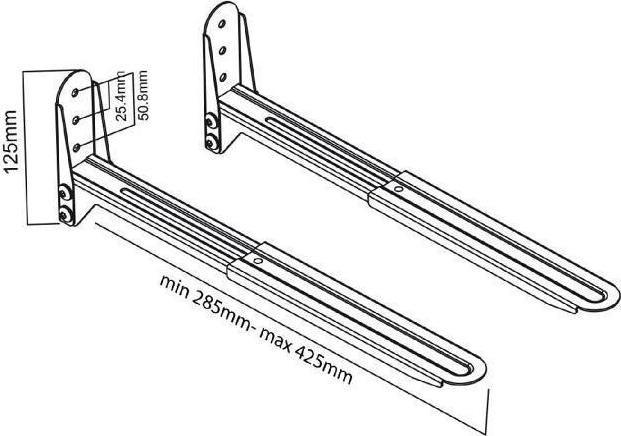 Produktbild Maclean MC-776 B MC-776 B Adjustable Wall Mount for Microwave