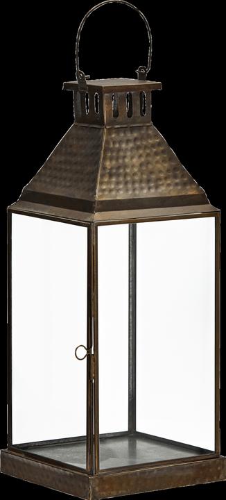 Actual product image House Doctor Windlicht, HDVivi, Antikes Messing-Finish (19 x 19 x 46 cm, 1 x)