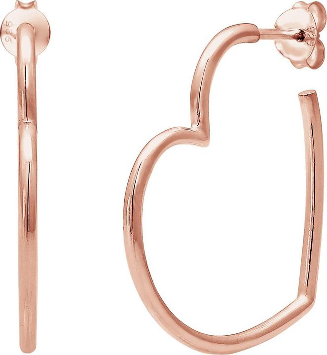 Actual product image Elli Earrings Creoles Heart Love Playful Filigree 925 Silver (925 sterling silver)