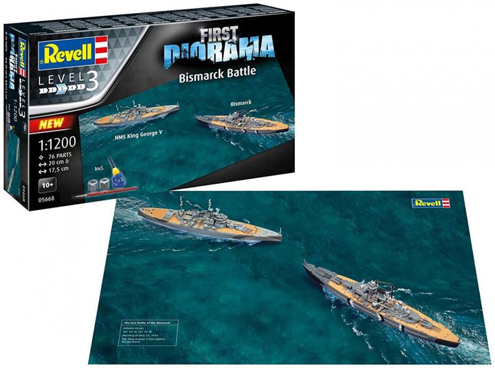 Actual product image Revell First Diorama Set - Bismarck Battle