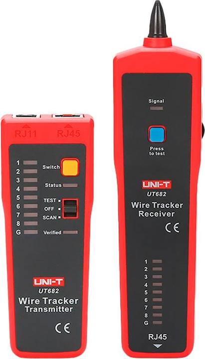 Actual product image Uni-T WIRE PAIR DETECTOR WITH CABLE TESTER RJ-45 UT-682