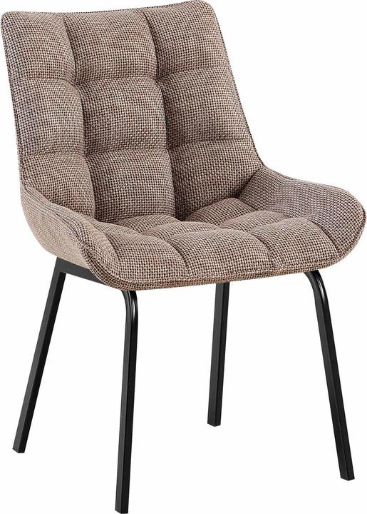 Produktbild Swisshandel24 Stuhl Saranda Stoff schwarz, terrabraun