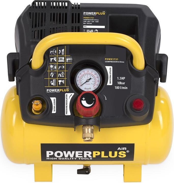 Immagine prodotto Powerplus Compressore 1100W - 6l kein öl 1.5hp (8 bar, 6 l)