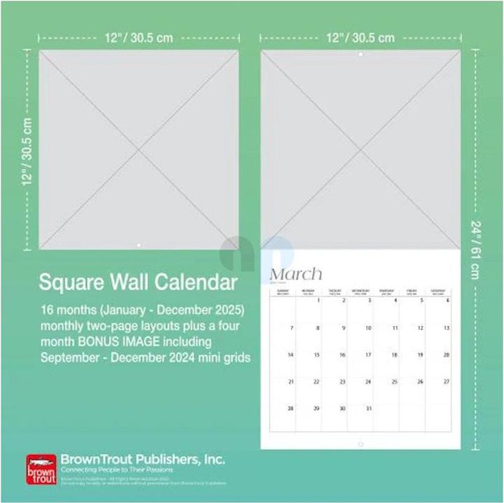 Actual product image Taylor Swift Square Wall Calendar 2025 (30.5 x 30.5 cm, No binding, Italian, Spanish, German, French, English)