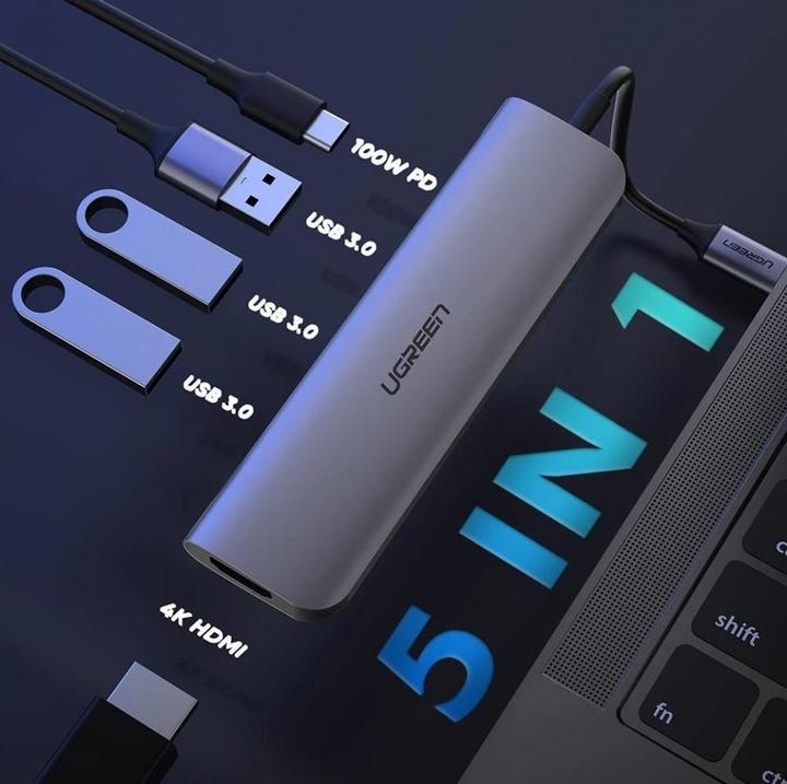 Produktbild Ugreen USB-C Hub (USB-C, 5 Ports)
