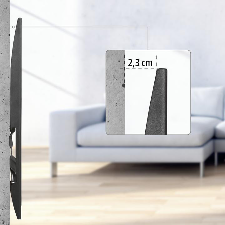 Actual product image Hama TV wall bracket, rigid, 191 cm (75") up to 40 kg, wall distance 2.3 cm (Wall, 75", 40 kg)