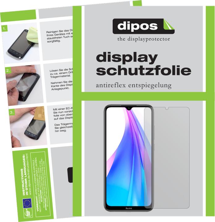 Produktbild Dipos Displayschutzfolie Antireflex (6 Stück, Xiaomi Redmi Note 8T)