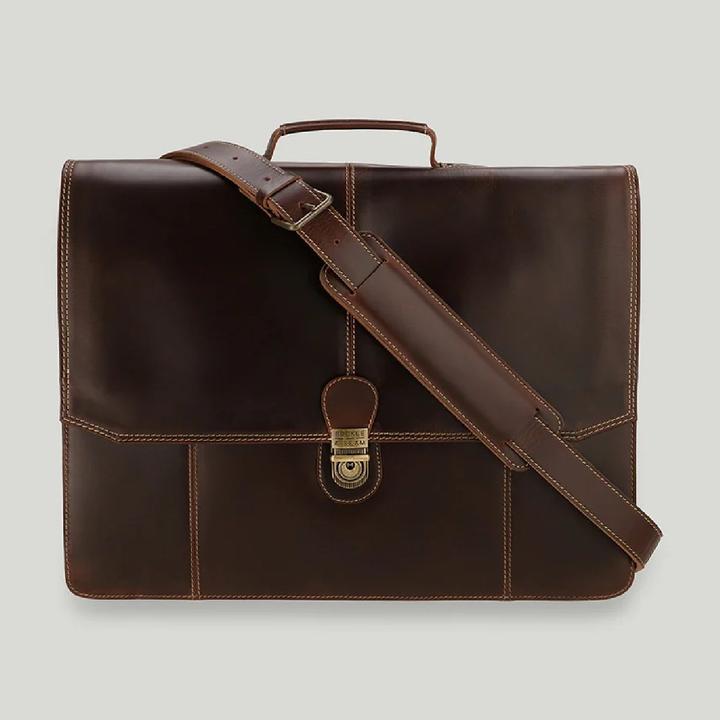 Actual product image Buckle & Seam Sierra briefcase brown/blue