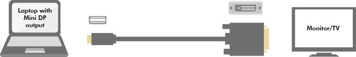 Immagine prodotto LogiLink Mini DisplayPort — DVI (3 m, DisplayPort)