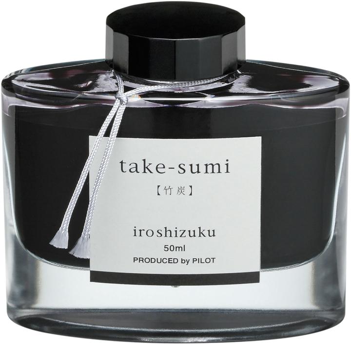 Produktbild Pilot Iroshizuku Tinte 50ml - TAKE-SUMI (Füllertinte, Schwarz)