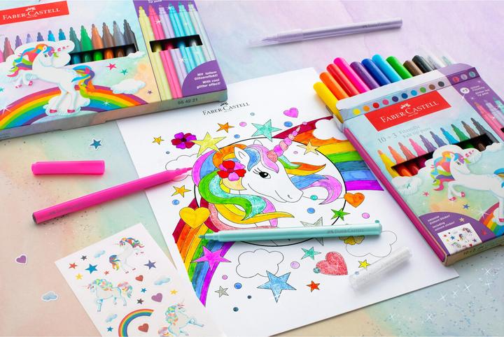Actual product image Faber-Castell Fibre pen Unicorn Special Edition (Sorted, 10 x)