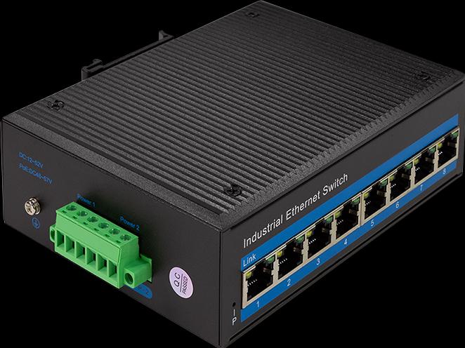 Actual product image LogiLink NS200 Industrial Fast Ethernet Switch 8-Port 10/100 Mbps DIN Rail Mounting (8 Ports)
