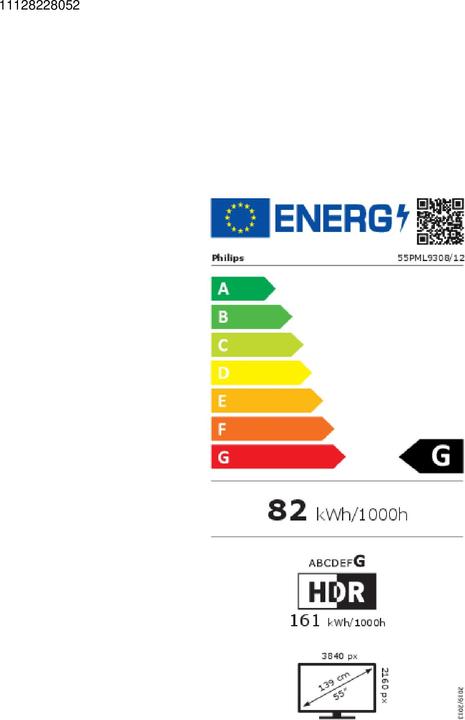Label énergétique Philips 55PML9308/12 (55", LED, 4K)