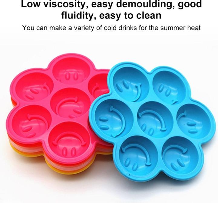 Actual product image König Design Silicone ice cube mould smiley emoji ice cubes ice for whiskey wine bar party new
