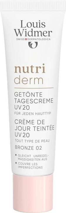 Widmer Louis Nutriderm get Tagescreme UV20 bronze 02 ohne Parfum 30 ml (30 ml, Getönte Tagescreme, SPF 20)