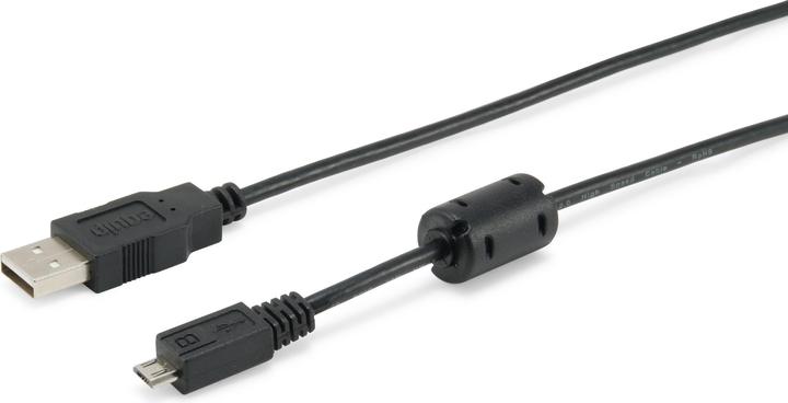 Produktbild equip USB 2.0 Cable A/M/ to Micro B mit Ferrit Kern 1,8m (1.80 m, USB 2.0)