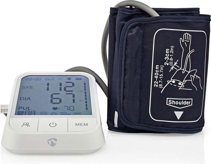 Actual product image Nedis SmartLife Blood Pressure Monitor | Arm | Bluetooth | LCD Display | 22 - 42 cm | Display of (Blood pressure monitor upper arm)