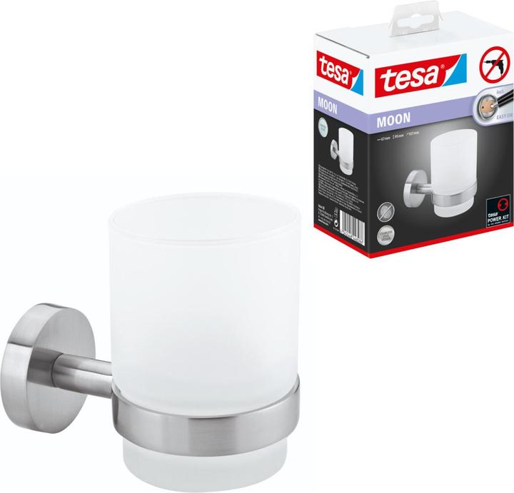 Image du produit tesa Gobelet à dents MOON avec solution adhésive sans perçage