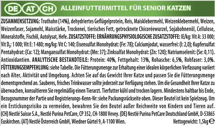 Produktbild Pro Plan Cat Sterilised 7+ Truthahn1.5kg (Senior, 1 Stk., 1500 g)