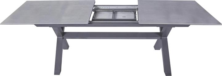 Actual product image LC Garden Vancouver extendable table aluminium/glass ceramic concrete look (180 cm)