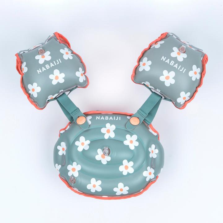 Immagine prodotto Nabaiji Bracciali da piscina progressivi per bambini - Tiswim stampa floreale kaki