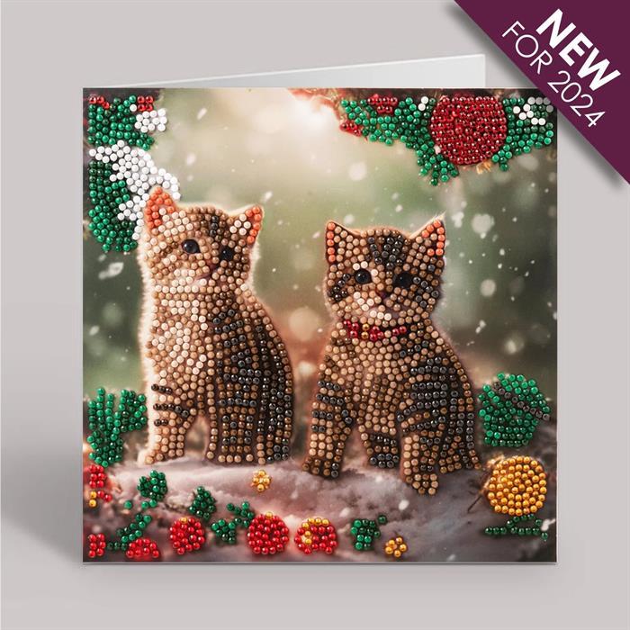 Produktbild Craft Buddy Kätzen, Karte 18x18cm Crystal Art