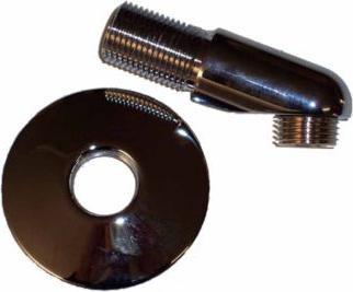 Produktbild Cma Armatur CMA brusearm med roset 1/2 - Krom, fremspring fra vaeg 60 mm, 25°, roset ø 70 mm