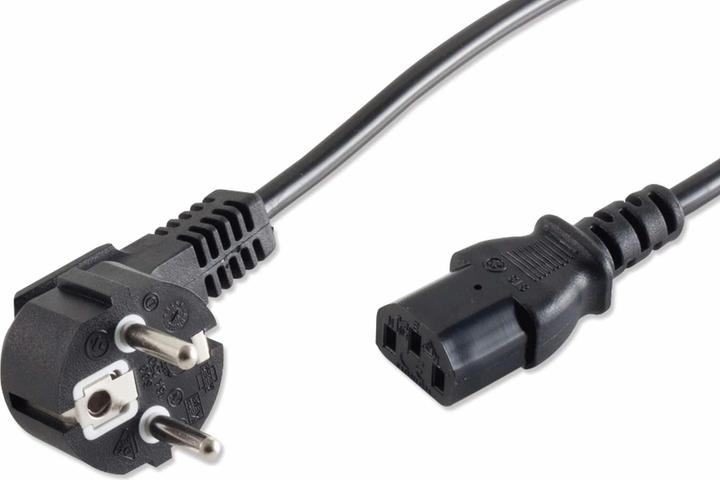 Actual product image Shiverpeaks S/CONN maximum connectivity Mains connection cable, earthing contact plug 90° to IEC socket, 230 V (15 m)
