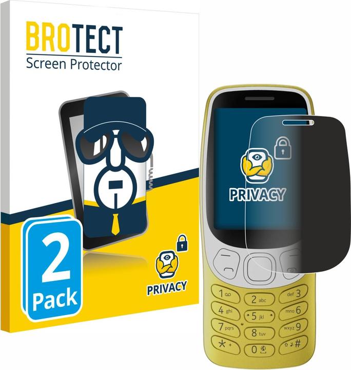 Productafbeelding BROTECT Anti-spionnetje privacyfolie Beschermfolie tegen blauw licht (2 Stuk, Nokia 3210)