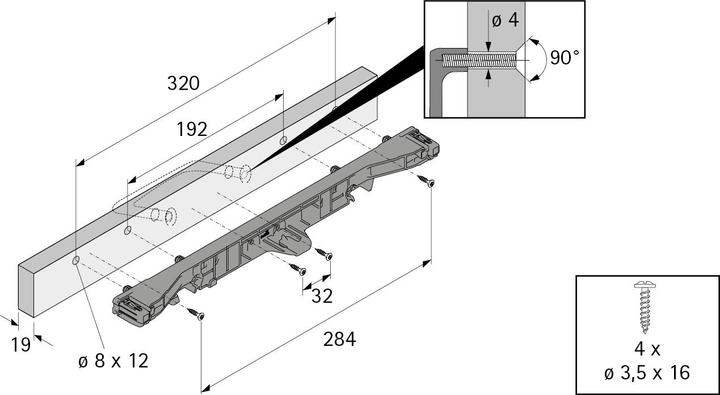 Produktbild Hettich Blendenanbindung (1 Stk.)