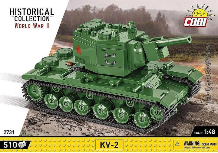 Actual product image Cobi Historical Collection 2731 - KV-2 Panzer WWII, 510 terminal blocks