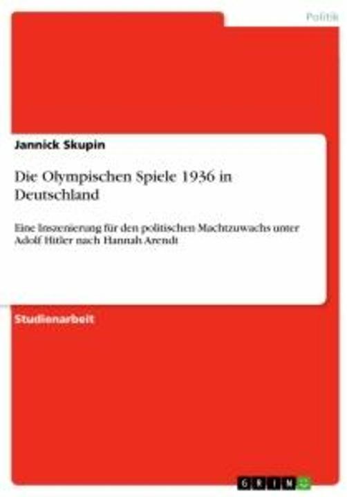 Immagine prodotto Die Olympischen Spiele 1936 in Deutschland (Tedesco, Jannick Skupin, 2021)