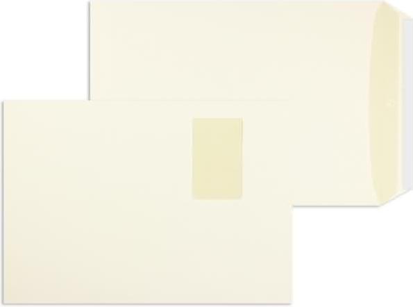 Actual product image Blanke Envelopes Munken Pure C4 120g/sqm HK window PU=250 pieces yellowish white (250 x)