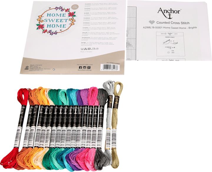 Produktbild Anchor Marlitt/Lamé Stickgarn Sortiment "Leuchtende Farben"