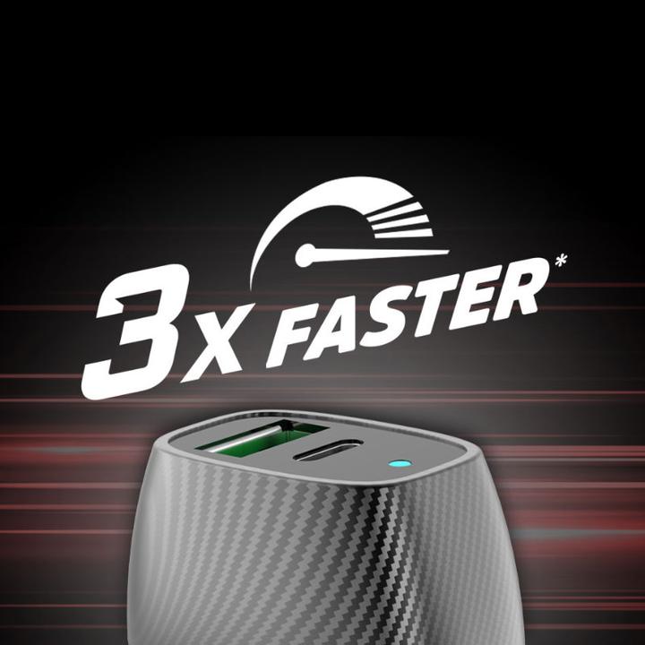 Image du produit Energizer Chargeur de voiture - Power Delivery & QC3 - 38W - 1 USB-C & 1 USB-A, noir