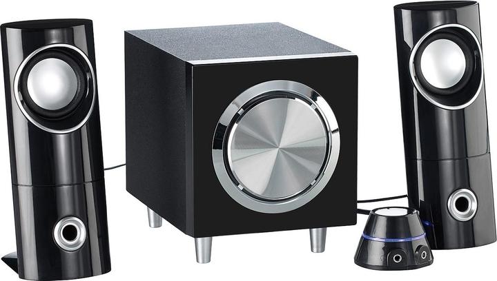 Auvisio Aktives 2.1-Multimedia-Soundsystem mit Subwoofer (1 Paar, 8 W)