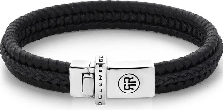 Produktbild Rebel & Rose Armband Dual Twisted RR-L0136-S-L Herren (19 cm, Kalbsleder, Sterling Silber 925)