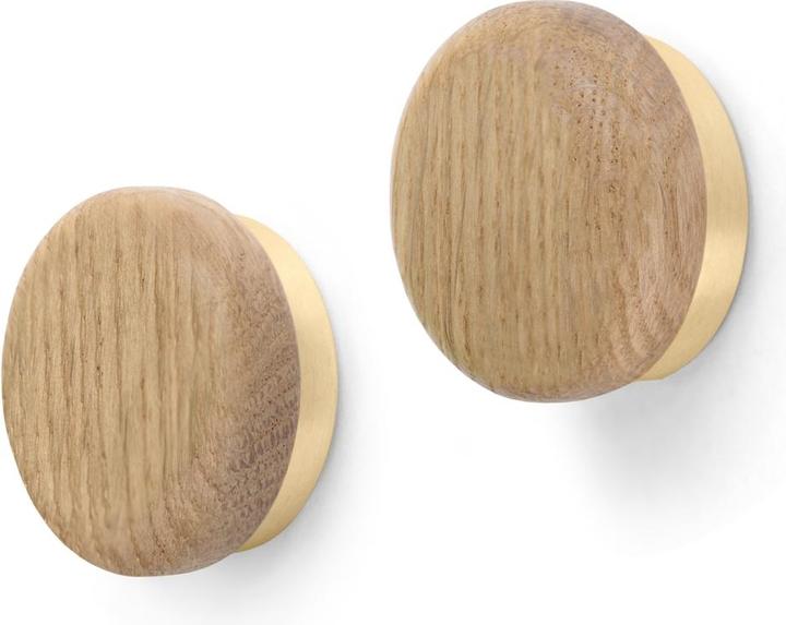 ChiCura Magnetische Punkte Eiche - Set von 2 (4 x 4 cm)