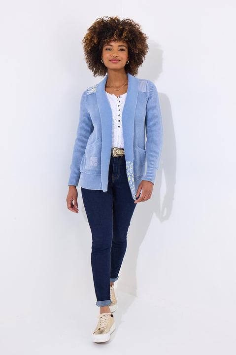 Actual product image Joe Browns Floral Patchwork Ribbed Cardigan (L)